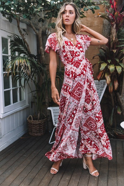 Women's Casual Vacation Print Long Dress