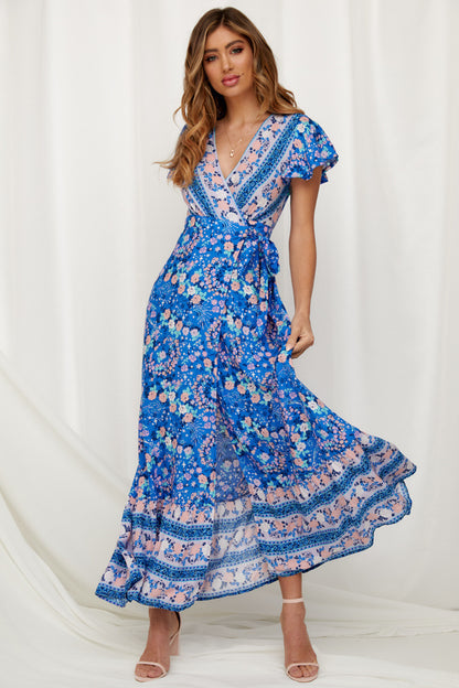 Women's Casual Vacation Print Long Dress